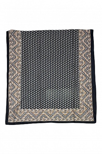 VINTAGE FOULARD PAISLEY PRINT OBLONG SCARF WRAP