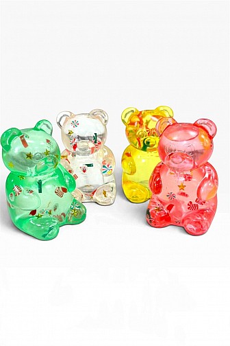 CHRISTMAS GUMMY BEAR SQUISHY SENSORY FIDGET TOY - 12PCS
