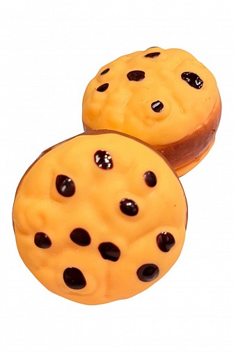CHOCOLATE CHIP CREAM COOKIE CRUNCHY SQUEEZE SQUISHY TOY -12PCS