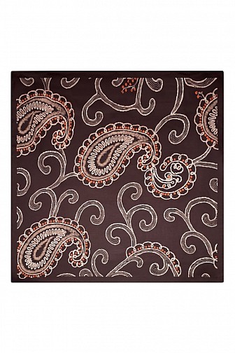 BOHO PAISLEY SWIRL PRINT LARGE SQUARE SCARF 42IN