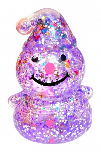 CHRISTMAS SNOWMAN GLITTER SENSORY SQUISHY FIDGET TOY - 12PCS