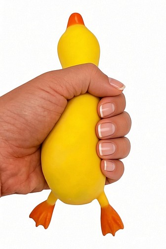 FUNNY STRETCHY DUCK SQUEEZE SQUISHY TOY 12PCS