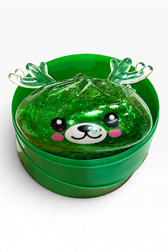 CHRISTMAS REINDEER GLITTER DUMPLING SQUISHY TOY - 12PCS