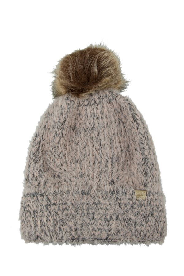 SABLE TOUCH BEANIE WITH FUR POM