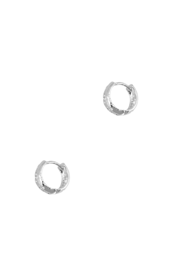 Moon and Star Cut-out Huggie Earring