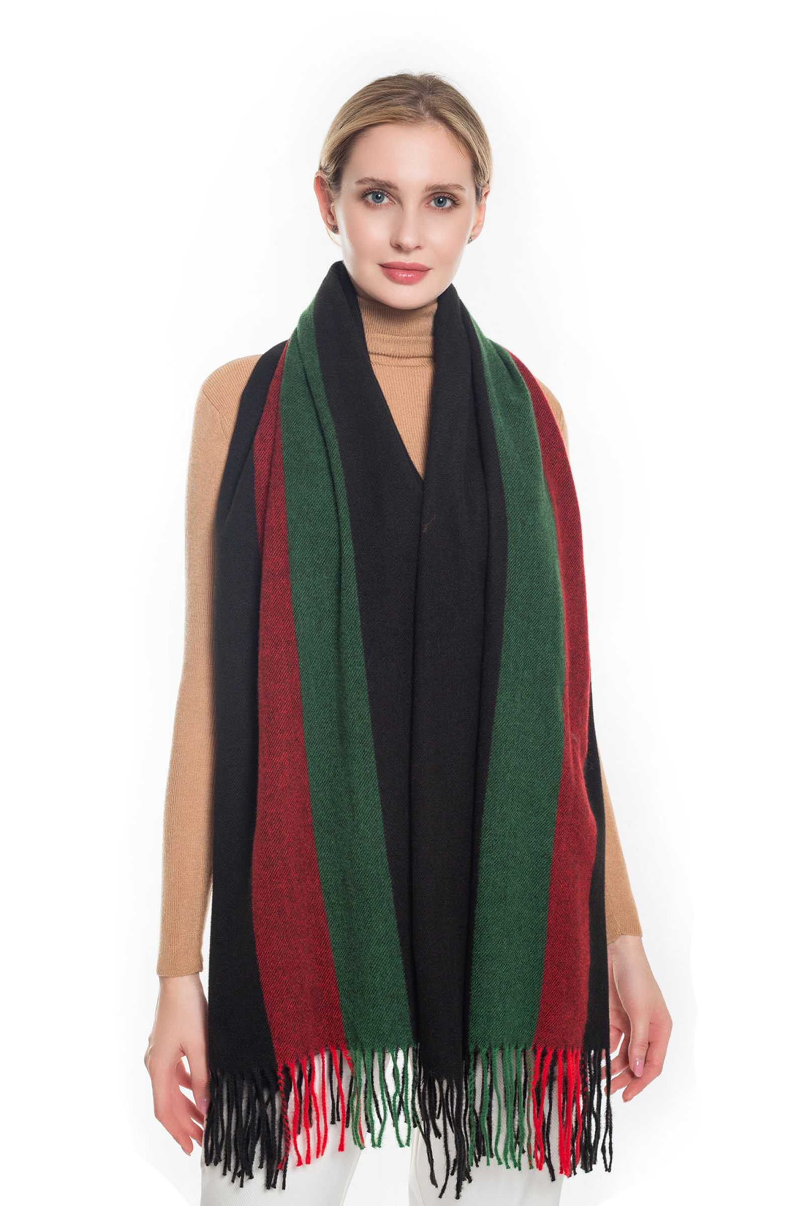 Assorted Color Stripe Pattern Scarf