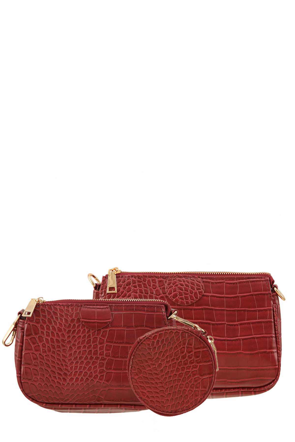 Crocodile Texture Cross Body Bag