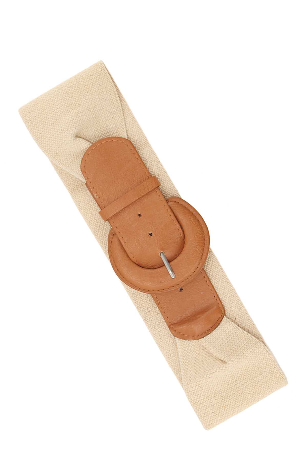 Rounded Buckle Stretchable Belt