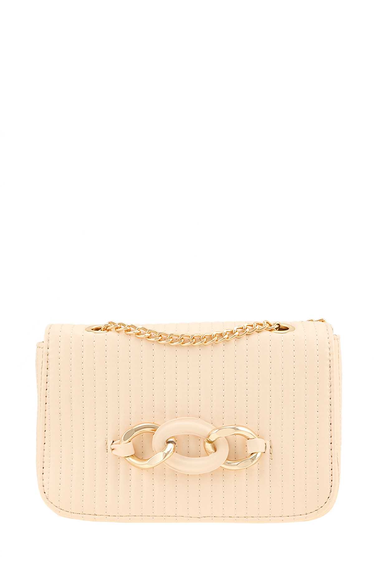 Rectangle Crossbody Bag with Chain Accent