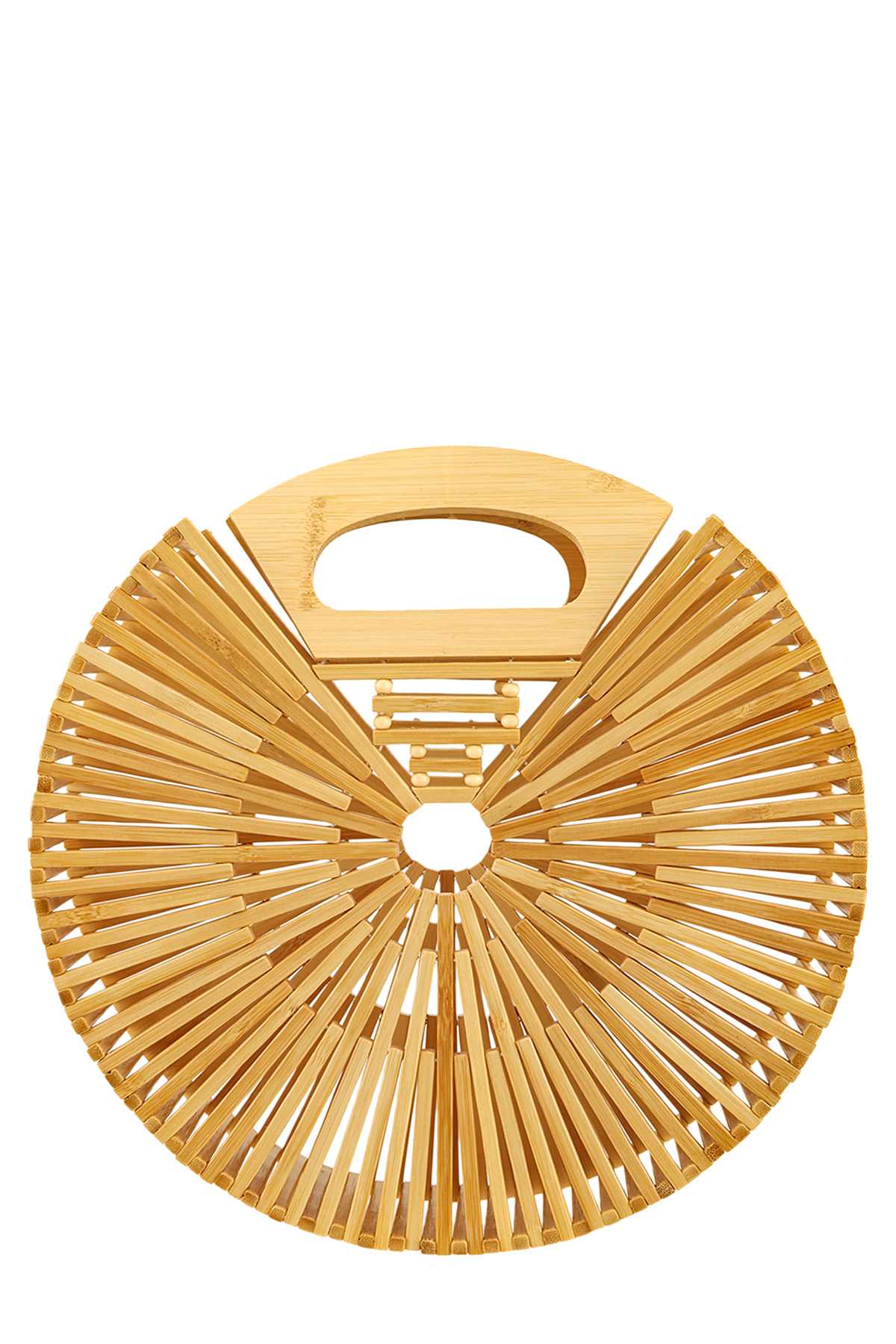 Natural Bamboo Ark Hand Round Clutch
