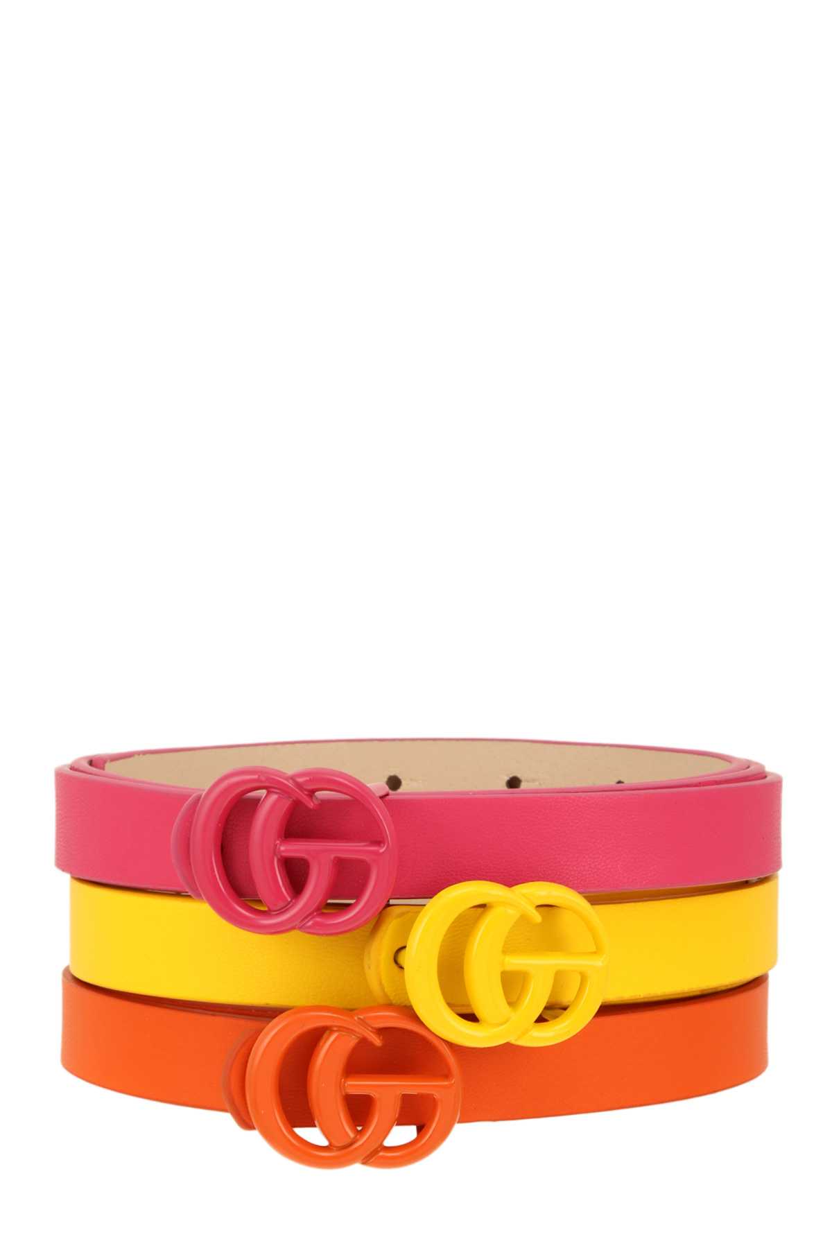 COLOR COATED GO BUCKLE TRIO BELT
