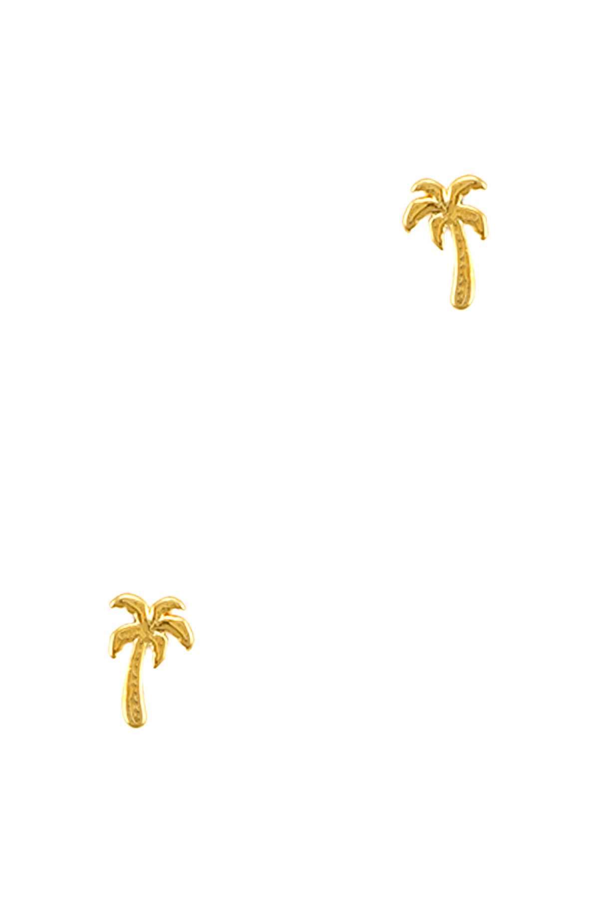 Gold Dipped Palm Tree Stud Earring
