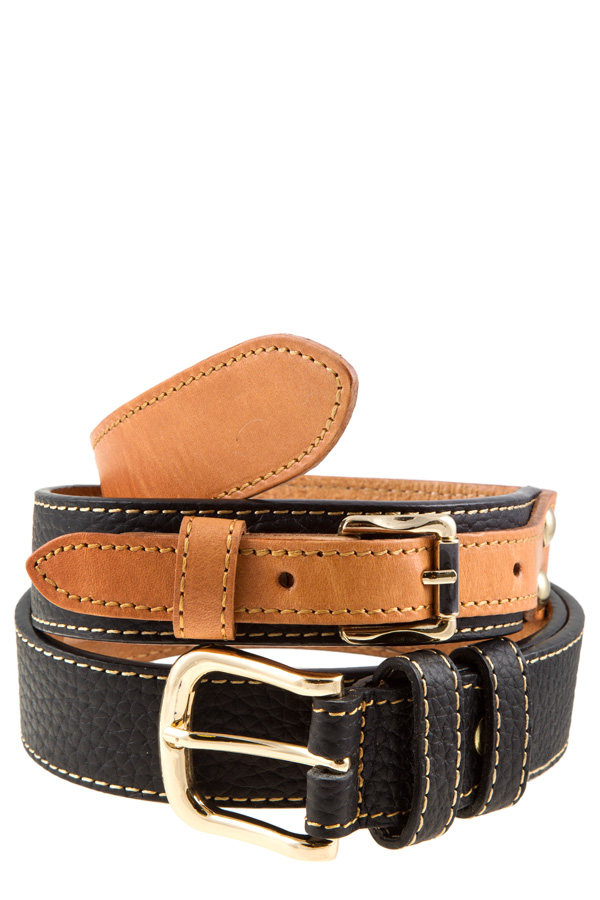 GENUINE LEATHER DOUBLE BUCKLE BELT