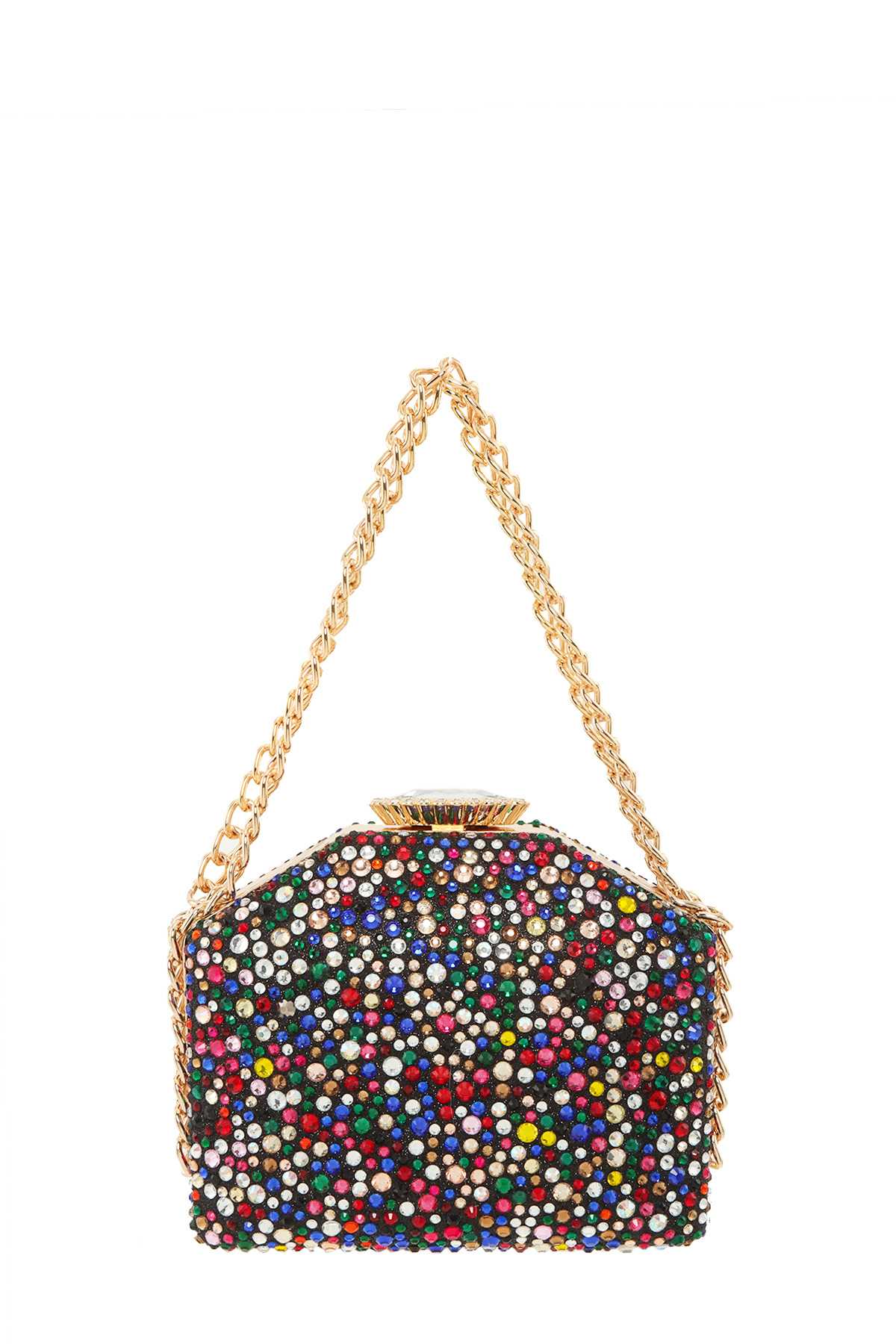 Mini Full Rhinestone Clutch Bag with Crystal Clasp