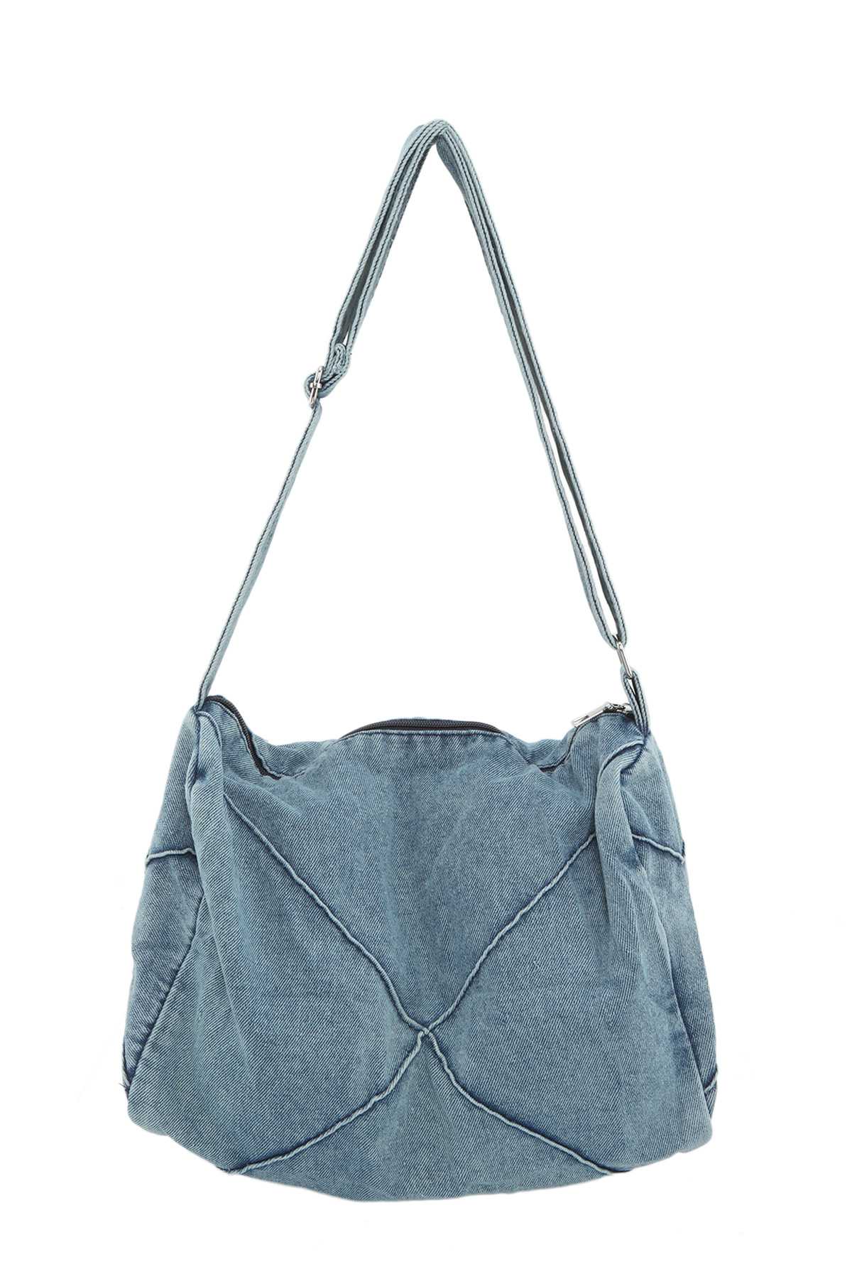 Denim Hobo Crossbody Bag