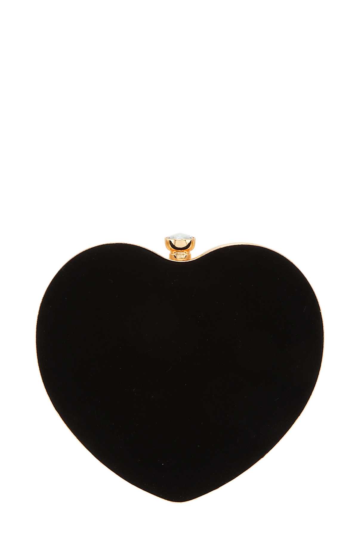 Velvet Heart Shape Crossbody Bag