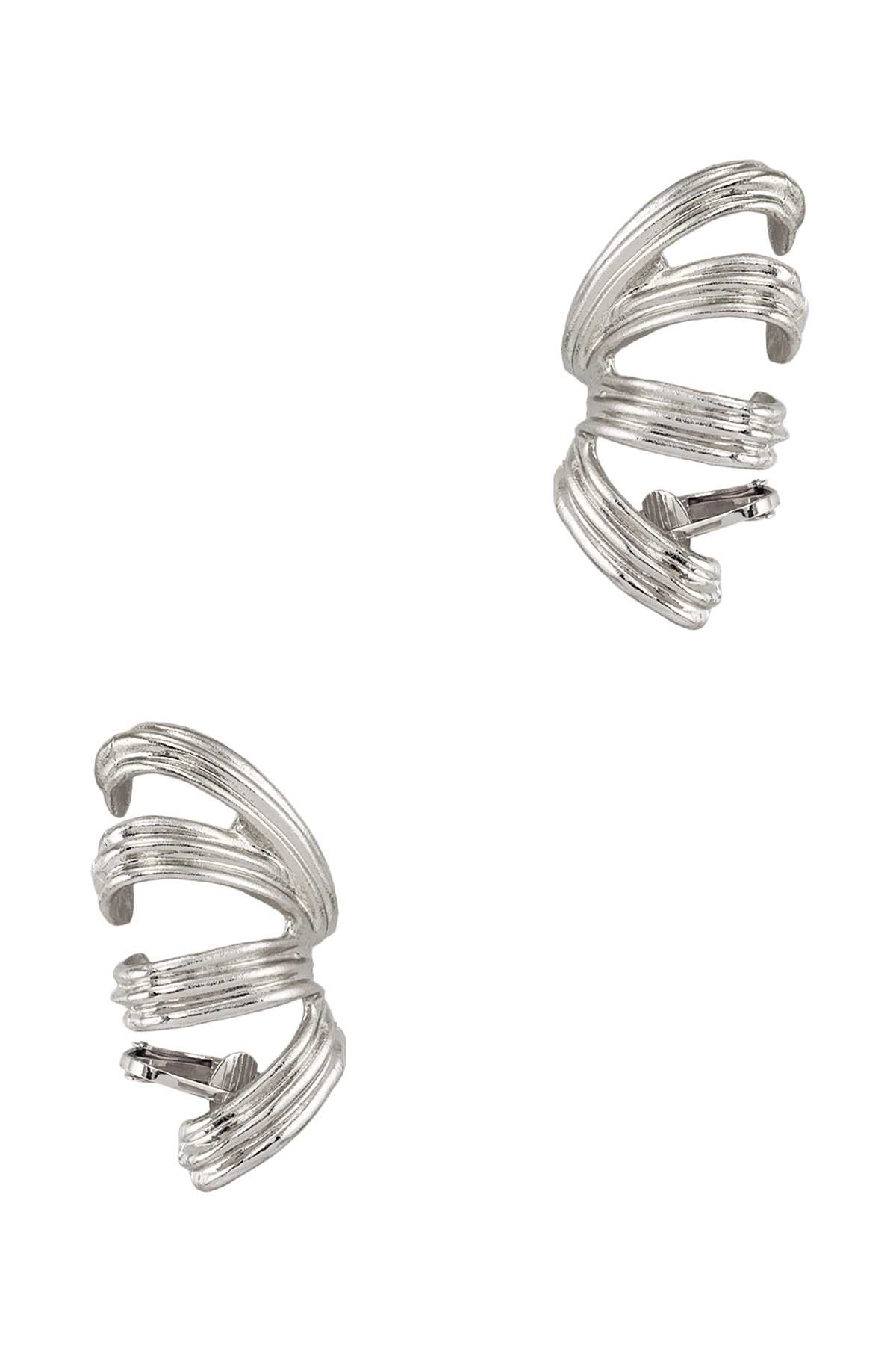Metal Curve Hammered Earring