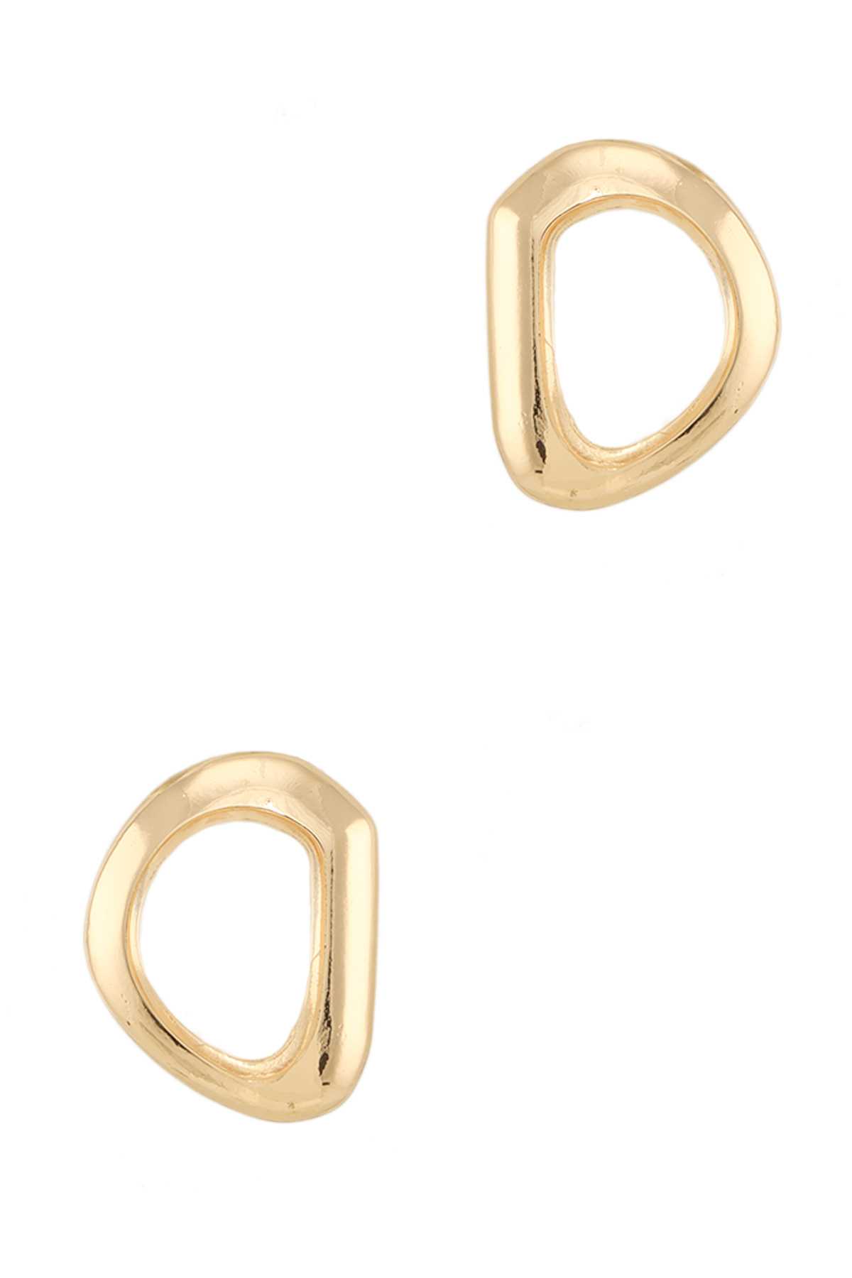 Curve Metal Stud Earring