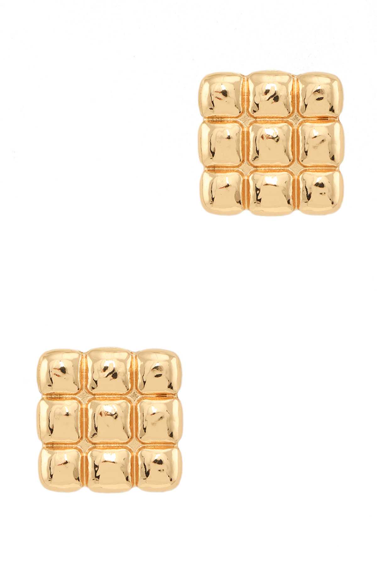 Metal Square Stud Earring