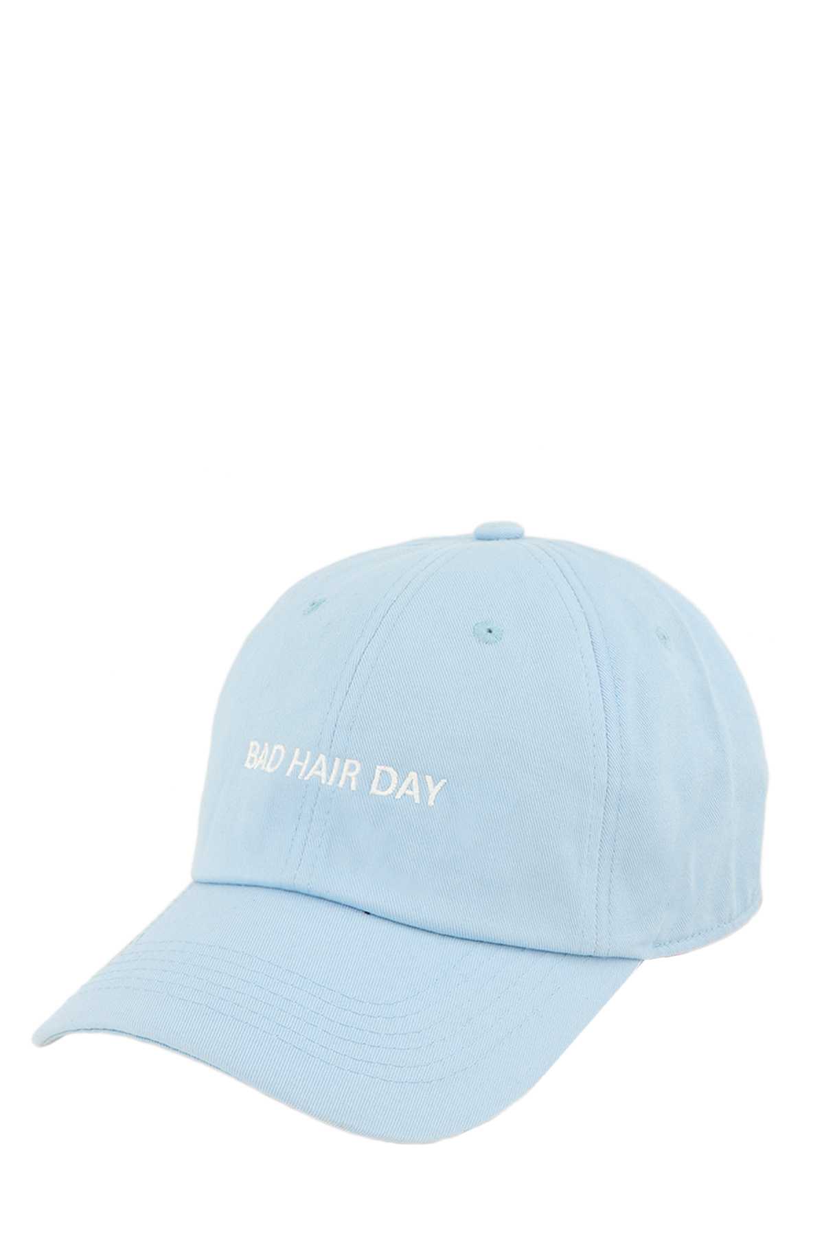 BAD HAIR DAY Embroidered Cotton Baseball Cap