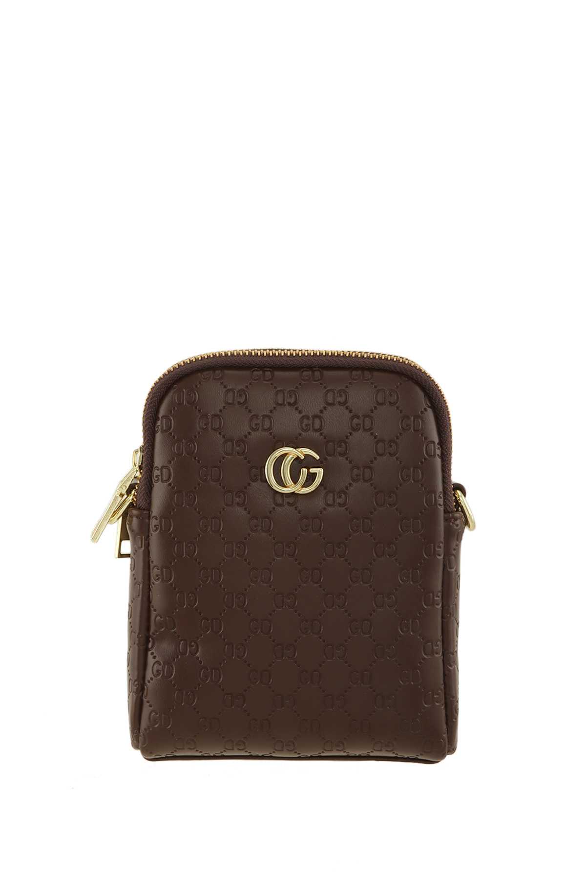 CG Buckle PU Leather Crossbody Bag