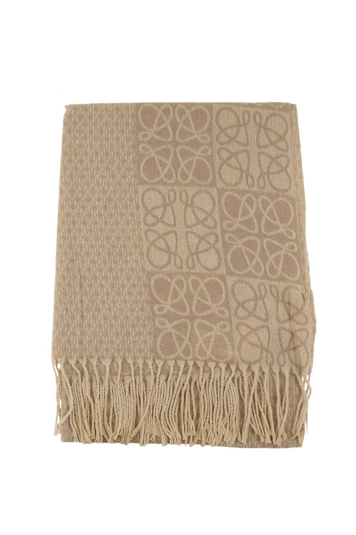 Abstract Shape Printed with Fringe Scarf