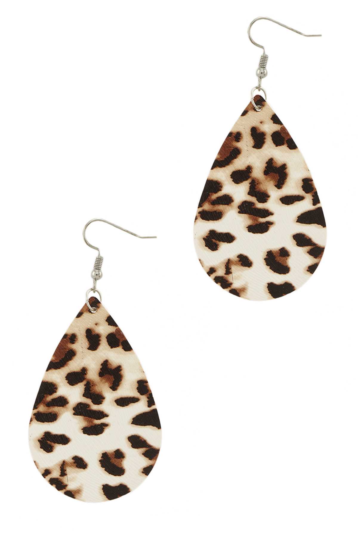 Teardrop Leopard Print Dangle Earring