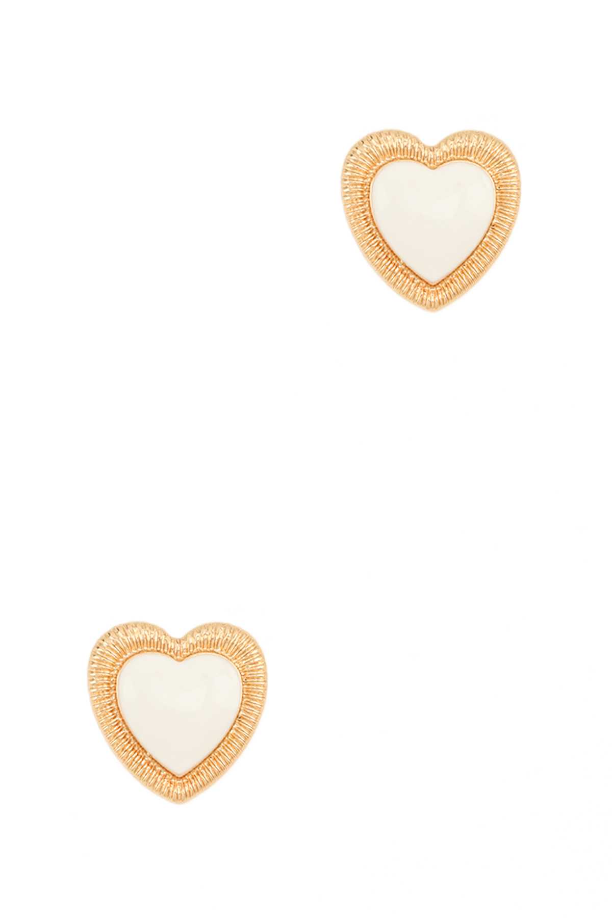 Heart Engraving with Gold Layer Earring