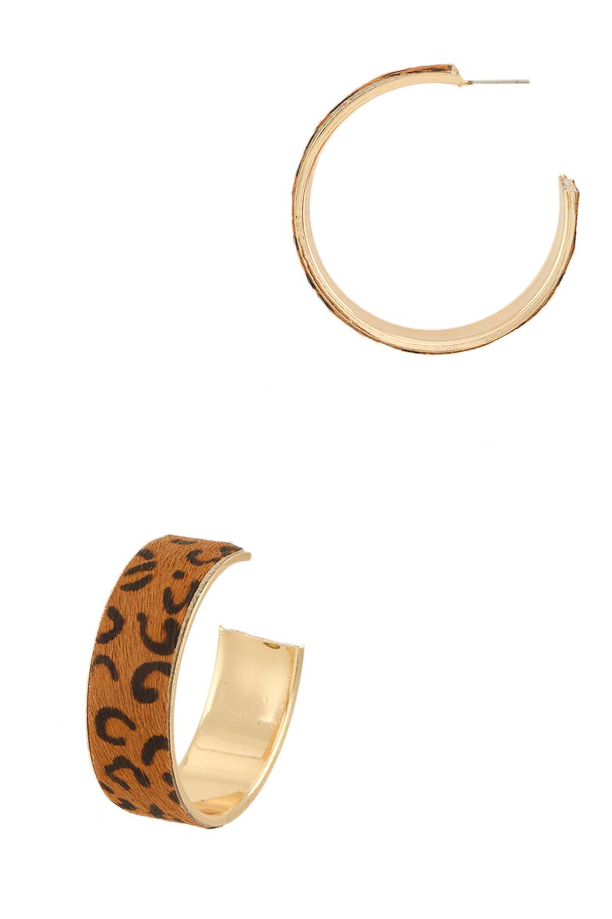 Leopard Print Hoop Earring