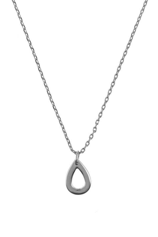 Small teardrop pendant necklace