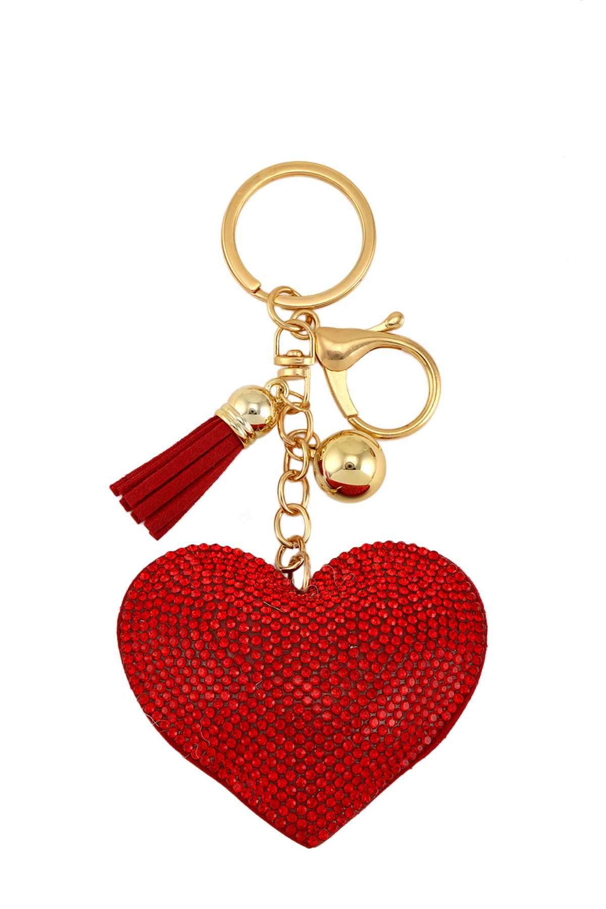 Rhinestone Heart Shape Key Chain