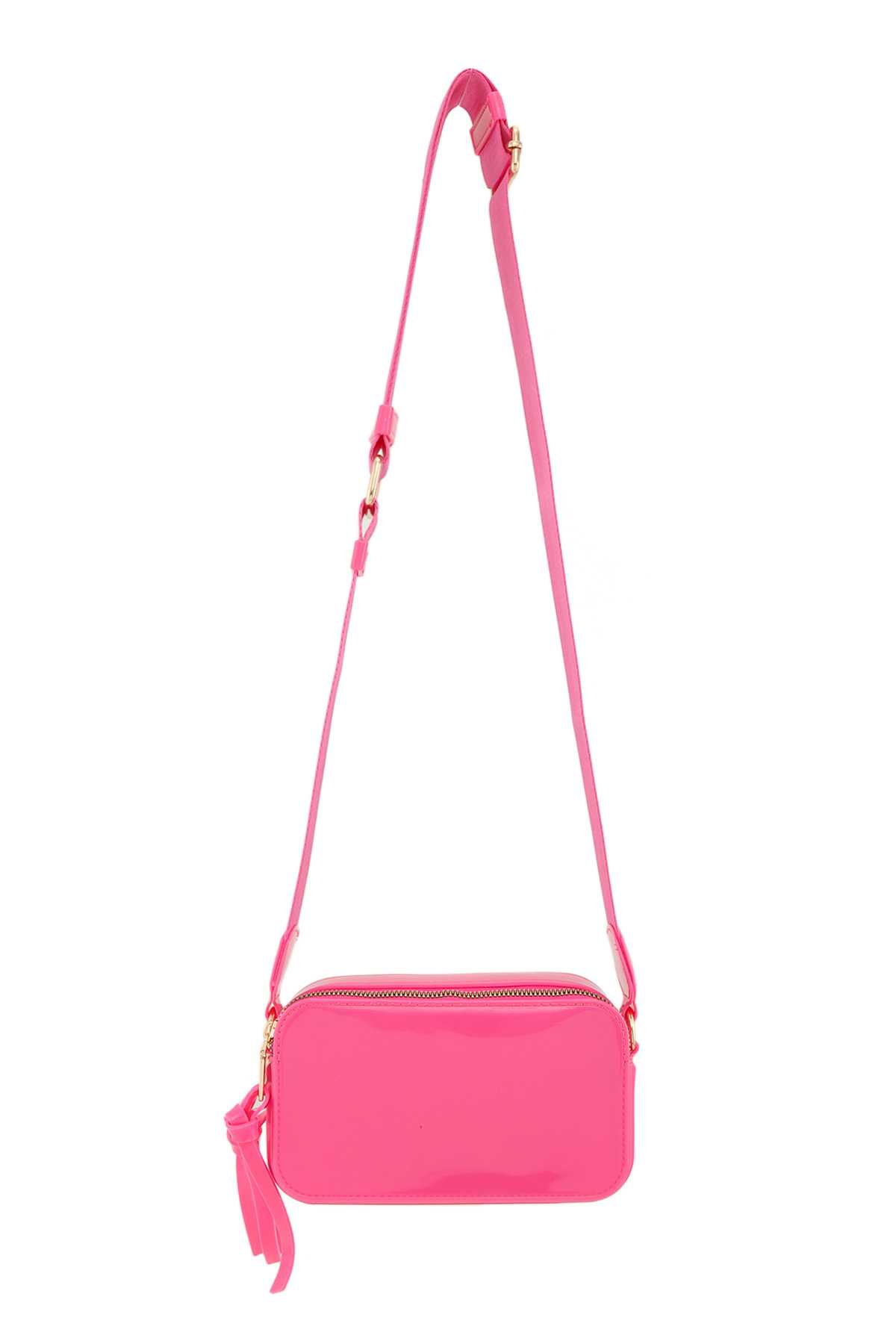 Solid Neon Rectangular Jelly Bag with Tassel