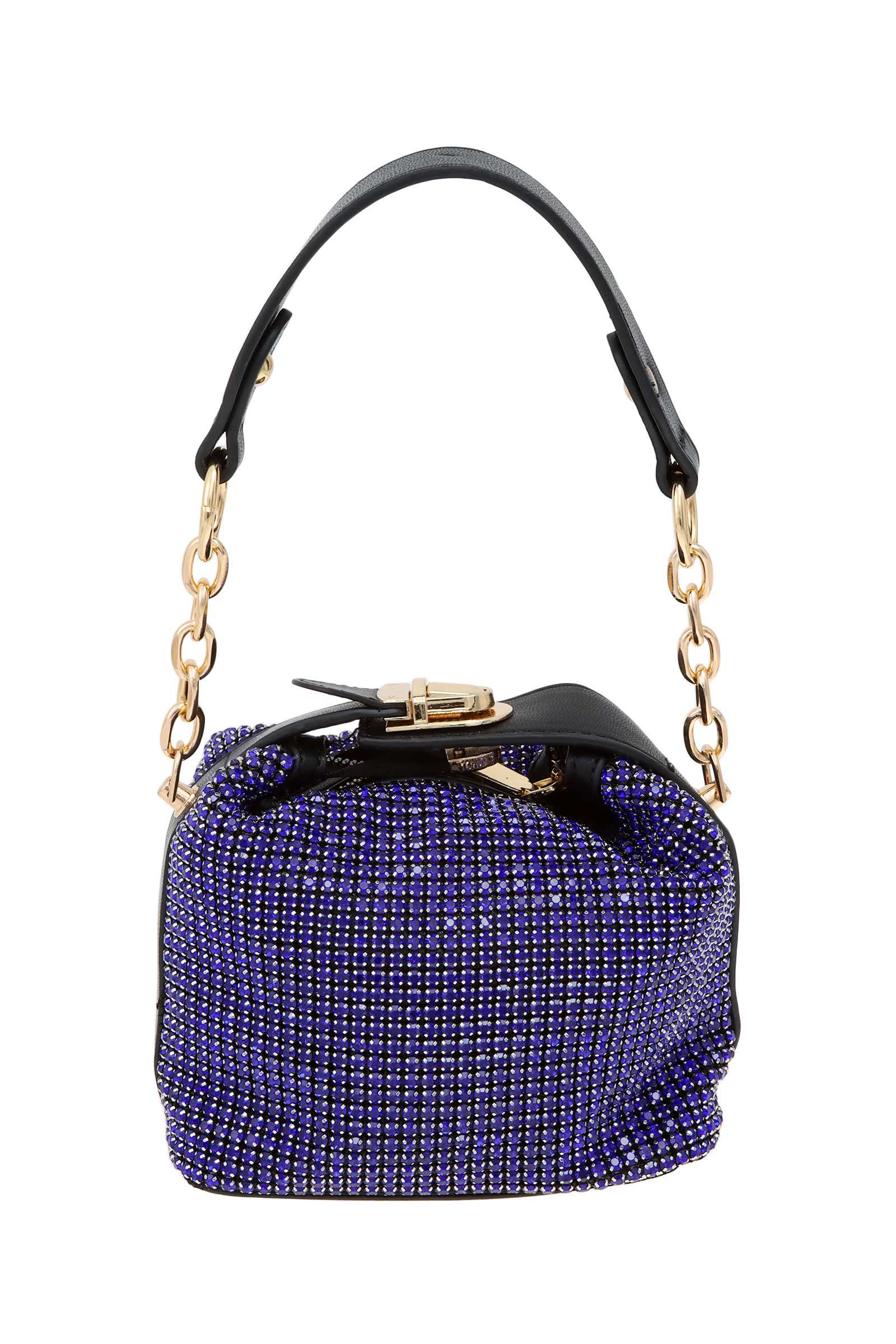 Bold Rhinestone Pave Bag with Chain