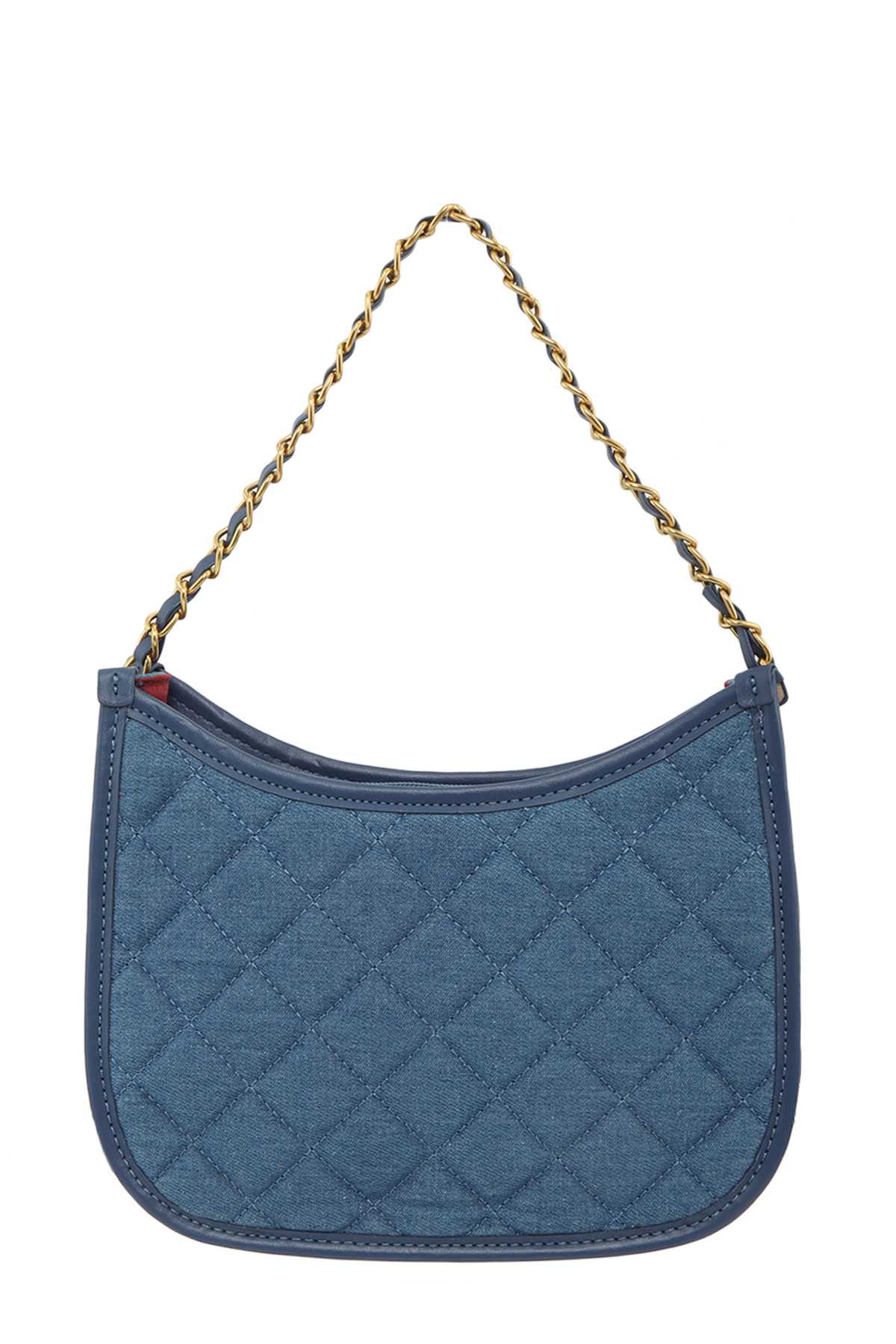 Denim Handle And Crossbody Bag