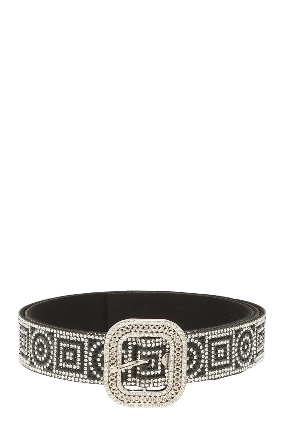 Rhinestone Square & Circle Pattern Belt