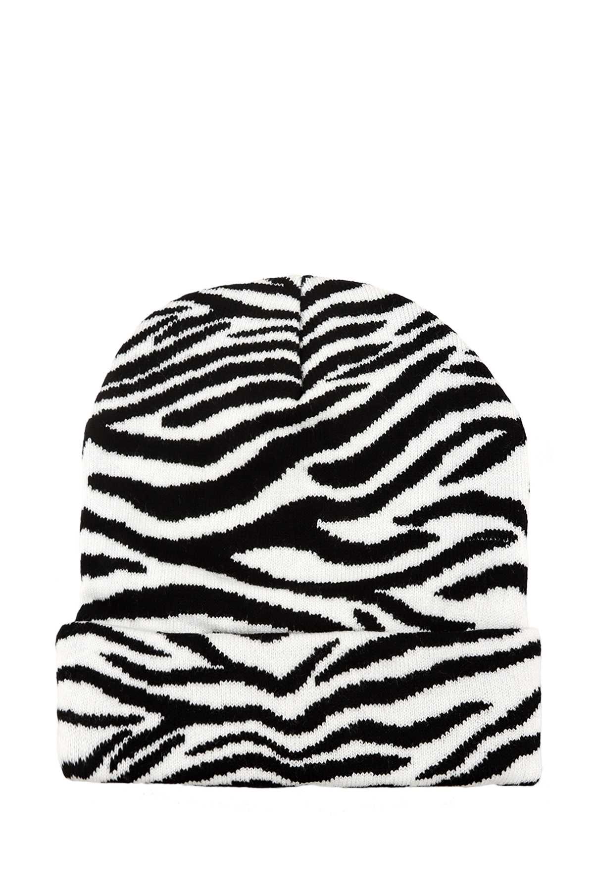 Zebra Stretchy Beanie