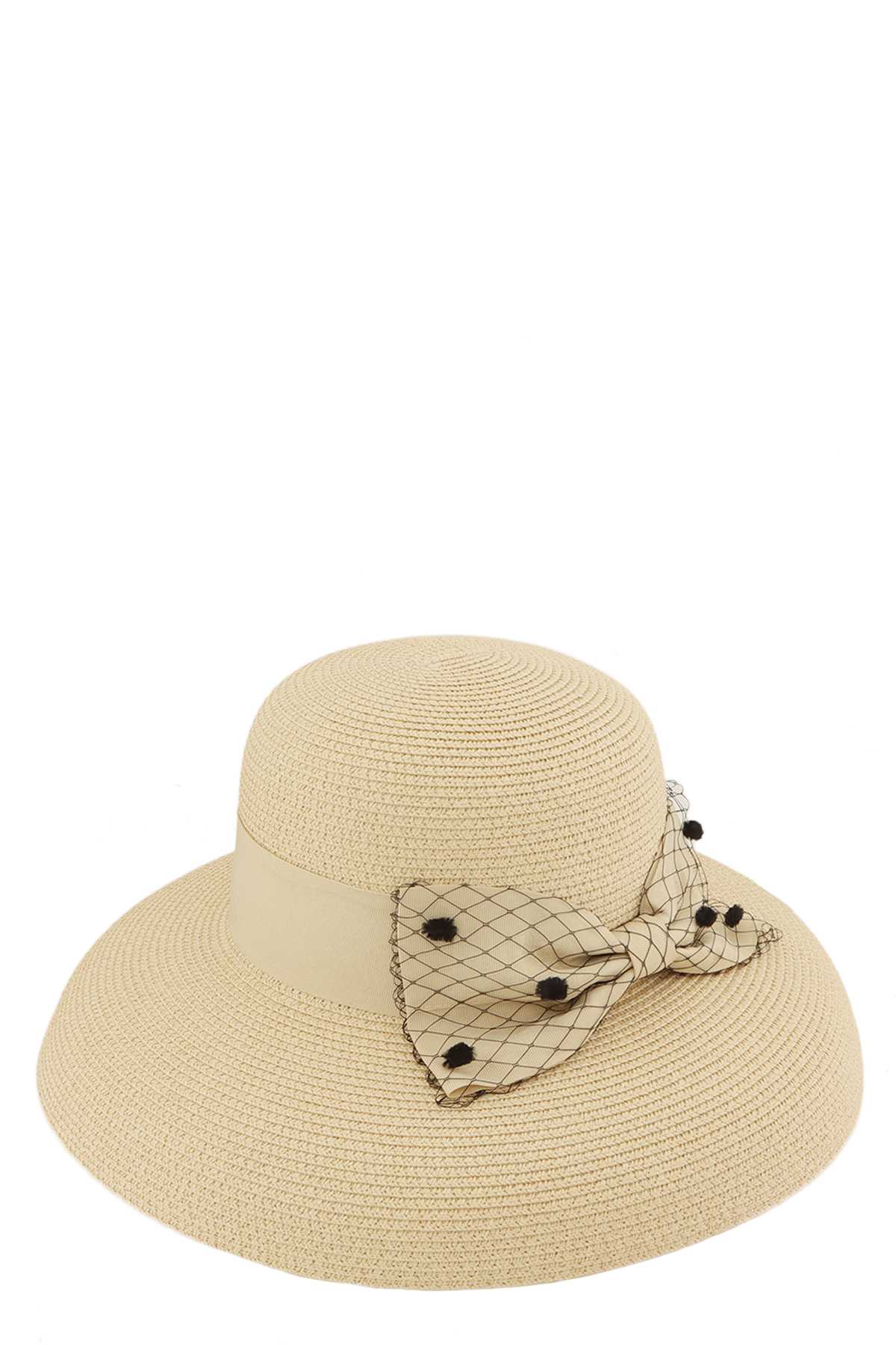 Straw Hat with Accent Bow