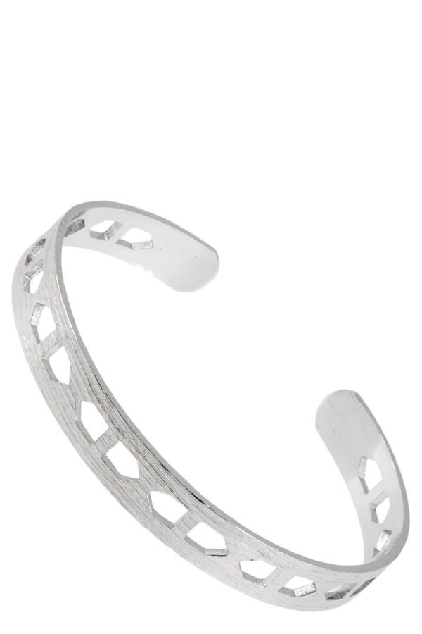 Geometric perforated cuff bracelet