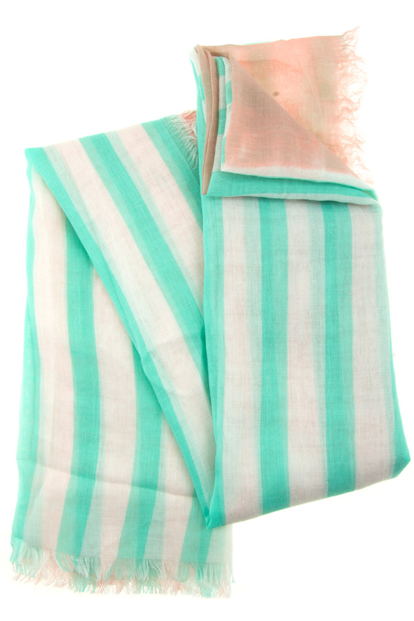 Stripe and tie dyeing scarf