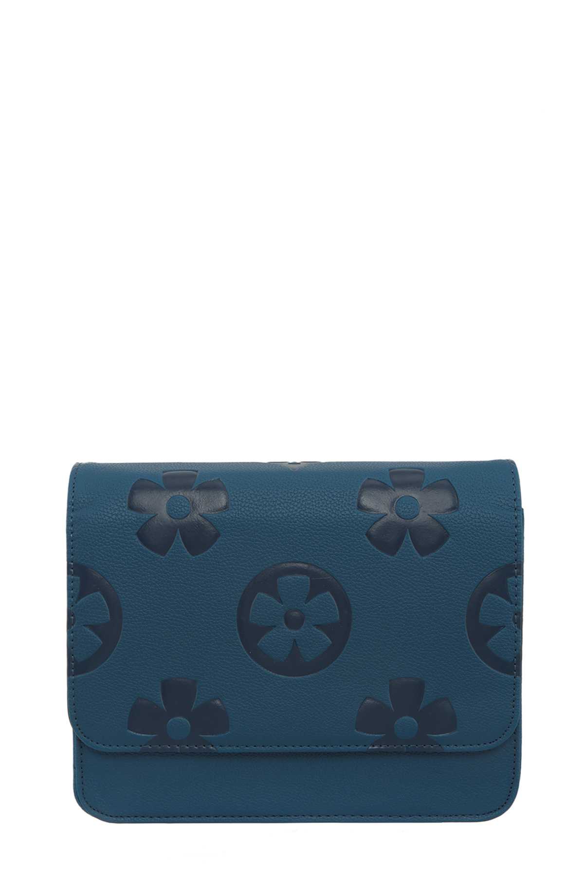 Square Crossbody Bag with Flower Pattern and Wallet