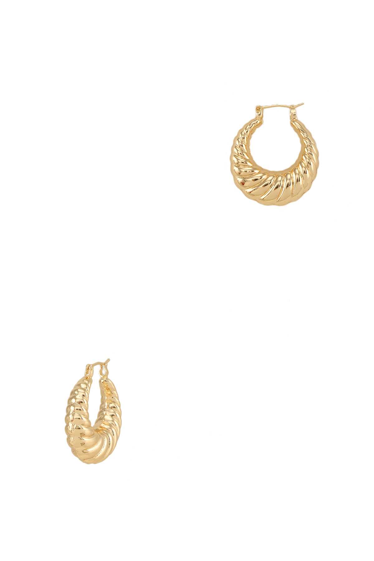GOLD DIPPED Twisted Metal Earring