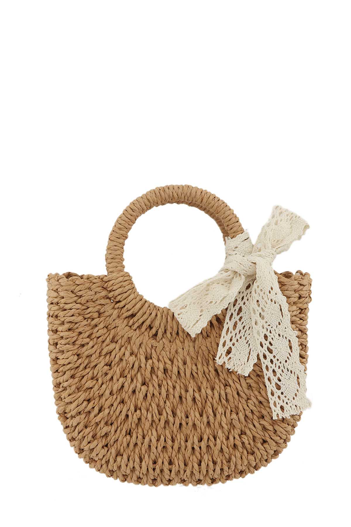 Straw with String Tote Bag