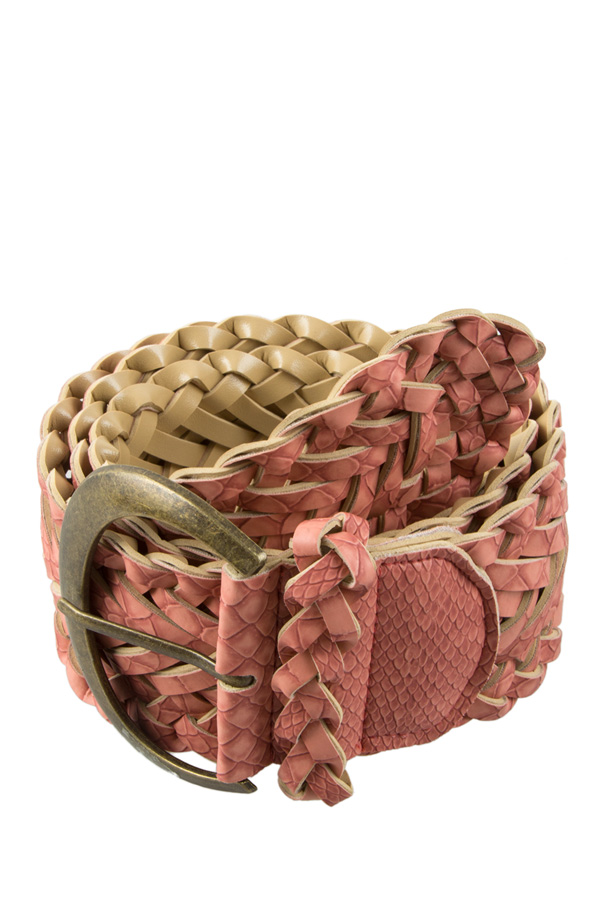 WIDE BRAIDED NON-STRETCHY BELT