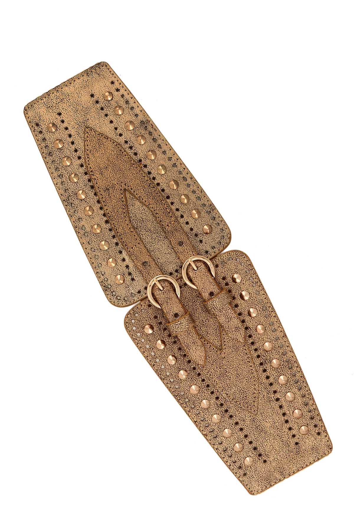 Spike Studded Metalic Stretch Belt