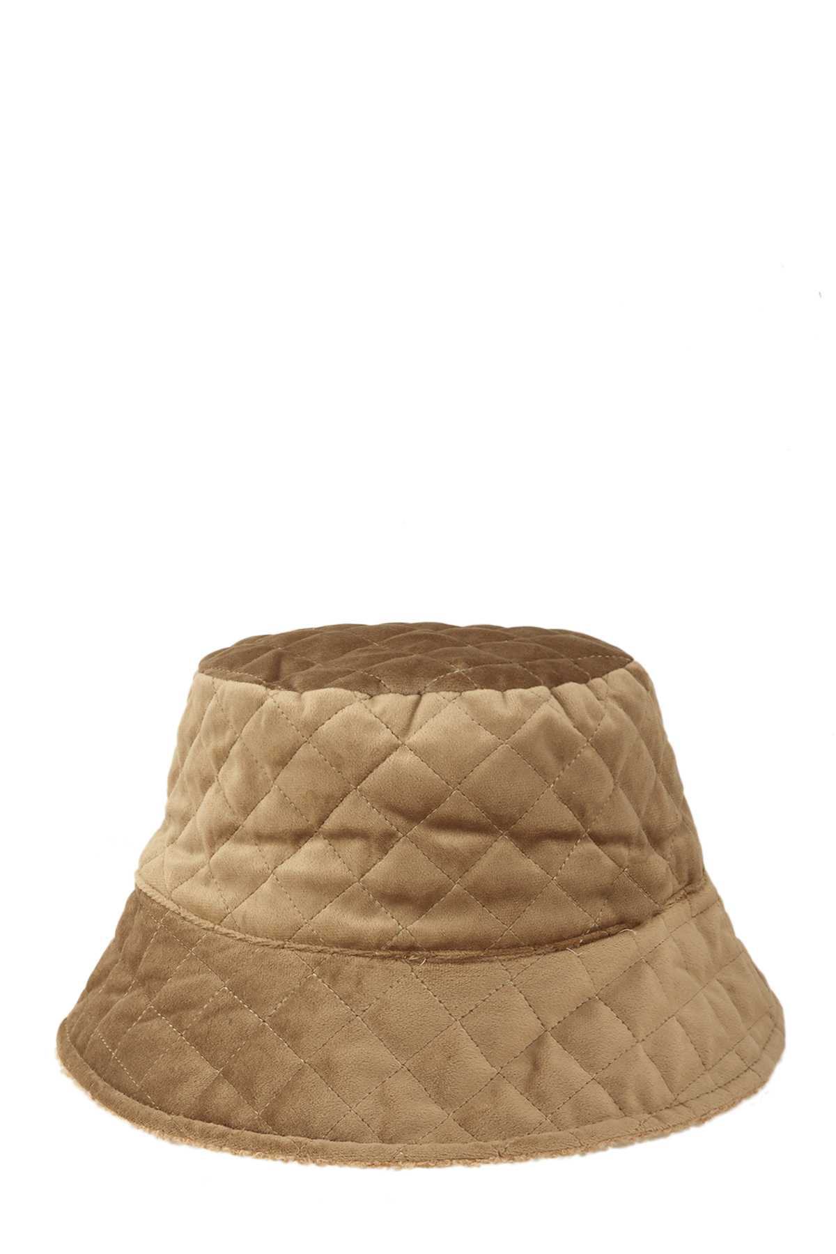 Quilted Velvet and Fur Reversible Bucket Hat