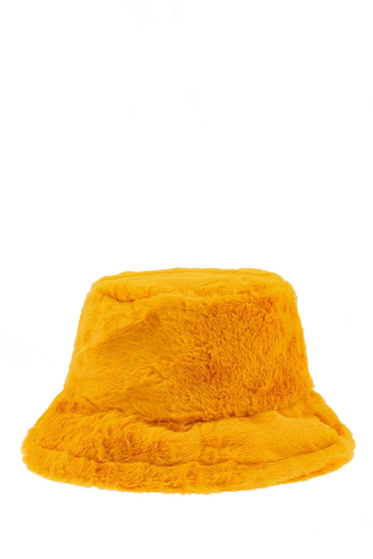 Solid Color Fur Bucket Hat