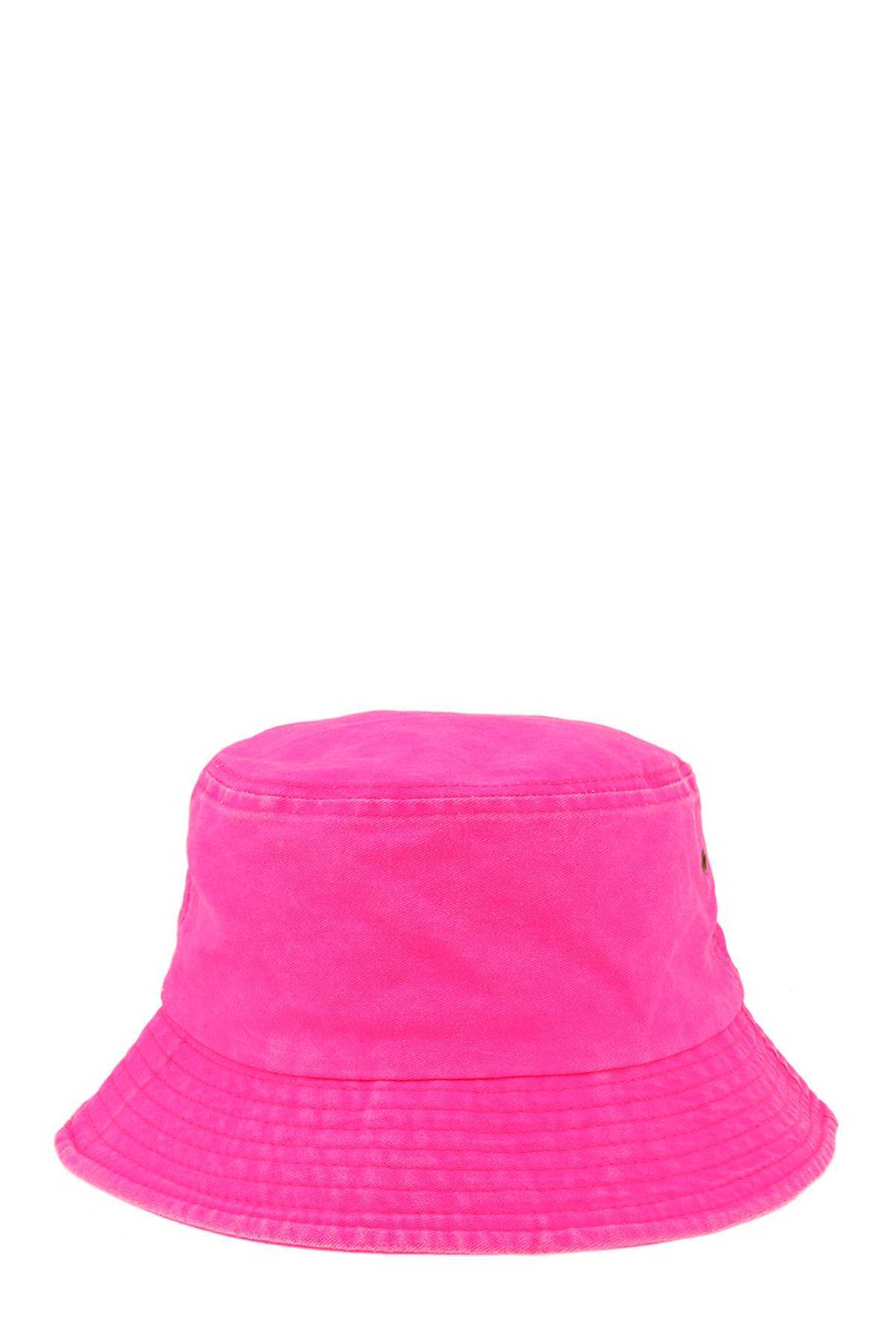Neon Color Brushed Cotton Bucket Hat