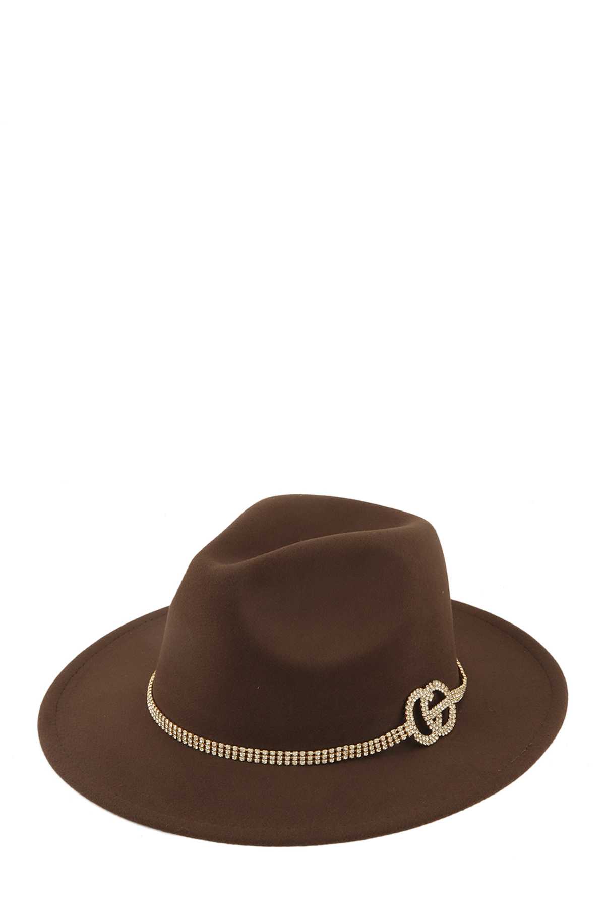 Rhinestone GO Band Fedora Hat