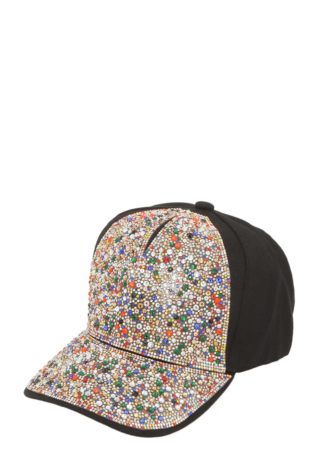 Baseball Cap with Metal Feel Studded