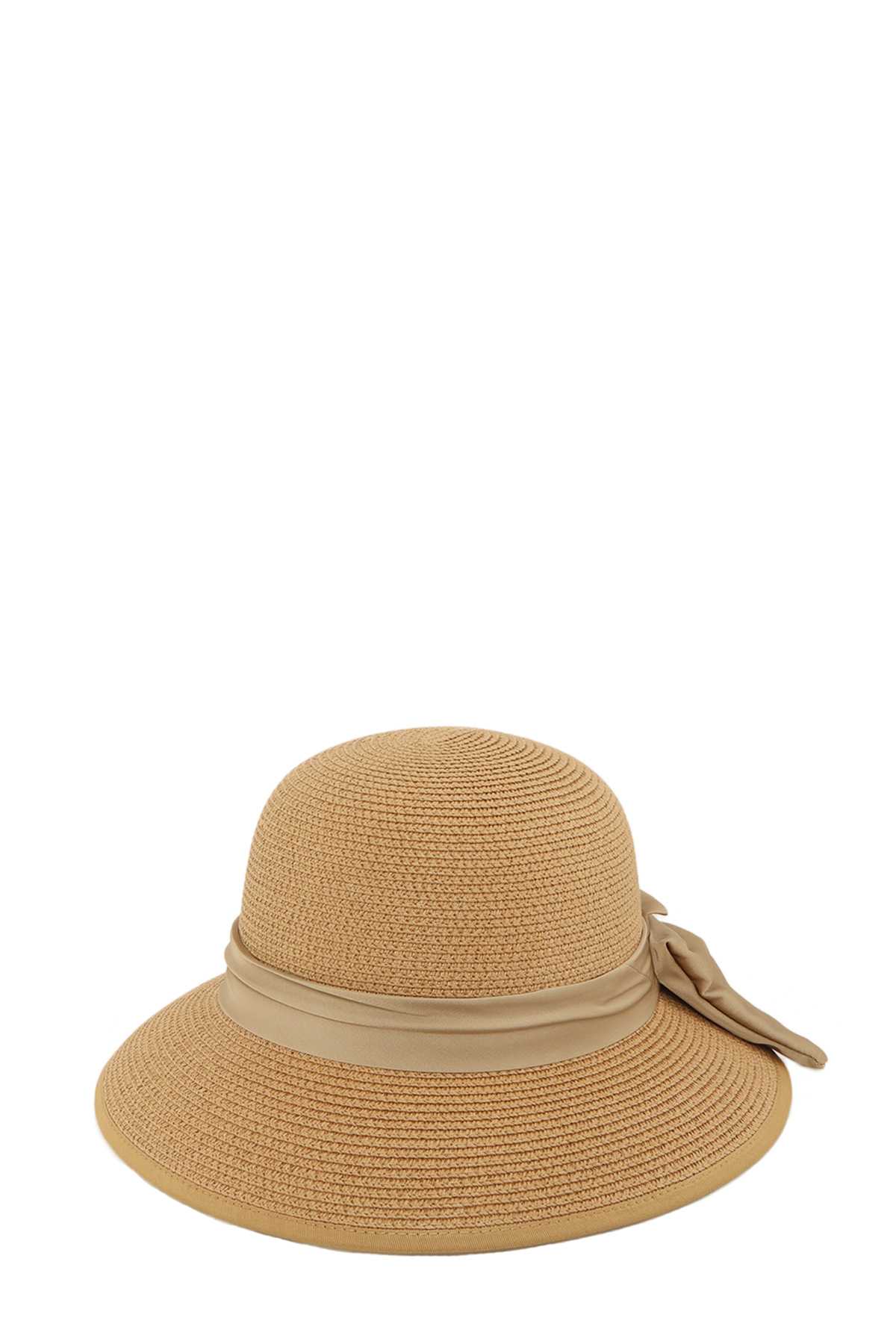 Straw Fashion Hat With Ribbon Accent